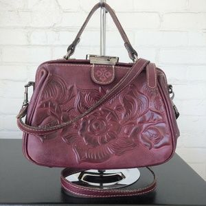 Patricia Nash Gracchi Burgundy/Purple Sathchel